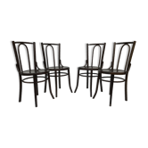 Set of four vintage bistro chairs 50