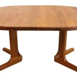 Ronde 1x verlengbare deense teak  Dyrlund eettafel 'Ommel'
