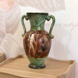 Glazed ceramic vase signed H. Bequet