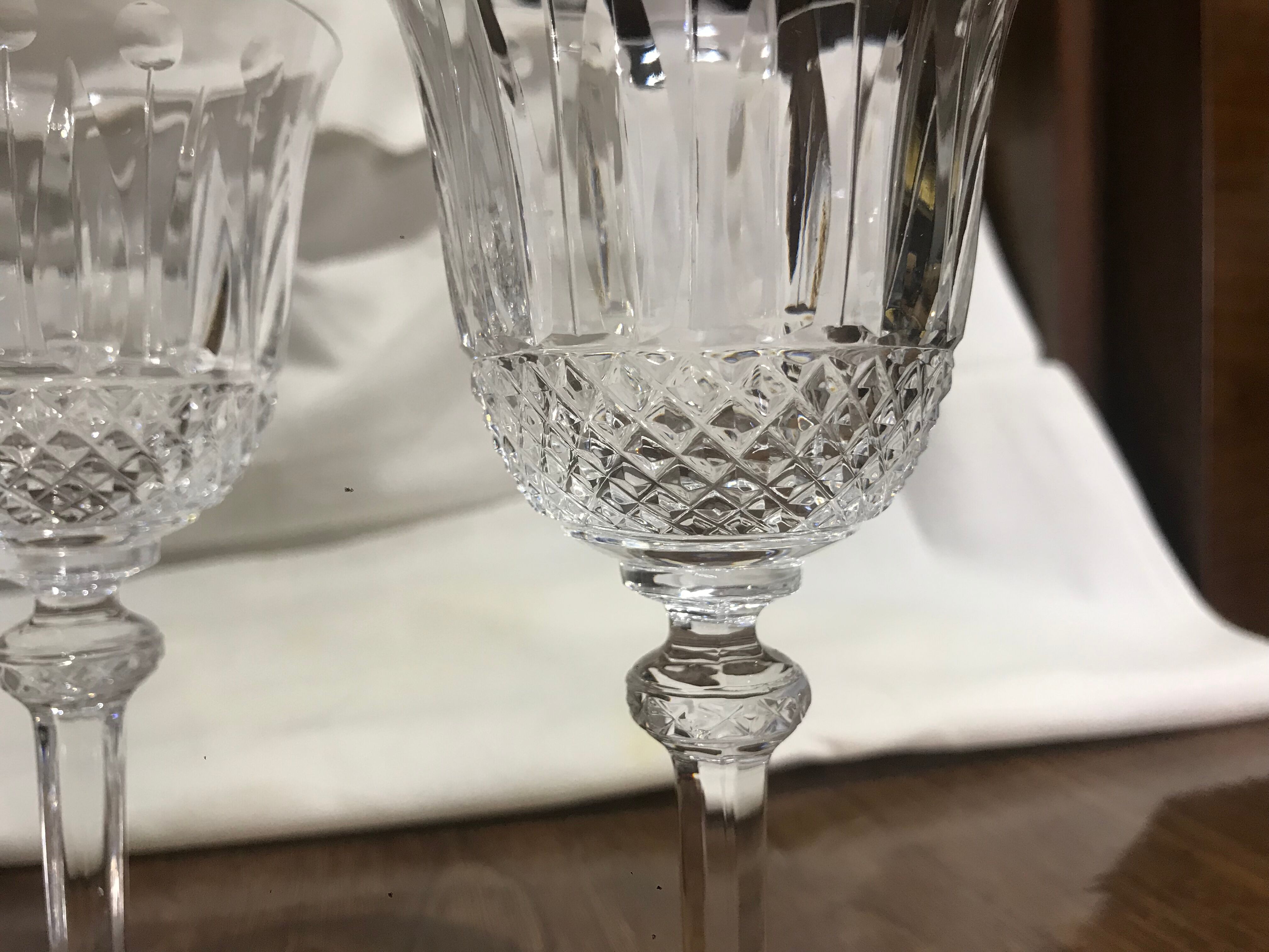 5 verres à vin cristal Saint Louis modèle Tommy