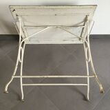 White wrought iron table