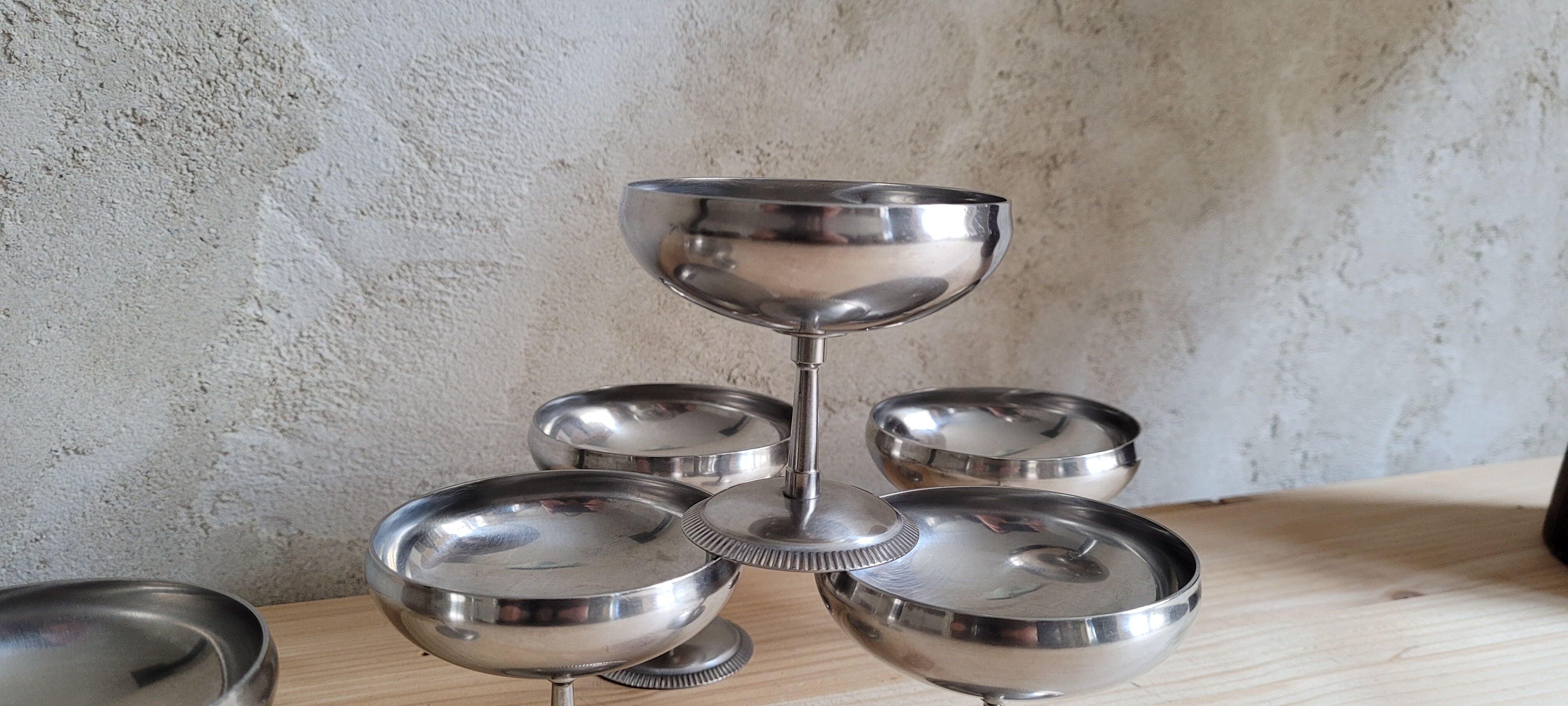 Set of 6 Letang Remy ice cream cups