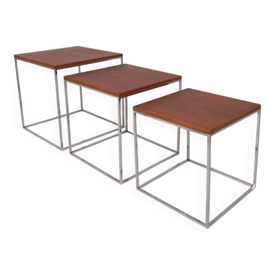 Ensemble de 3 tables d'appoint, ensemble mimi, années 1960