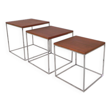 Set of 3 side tables, Mimi set, 1960s.