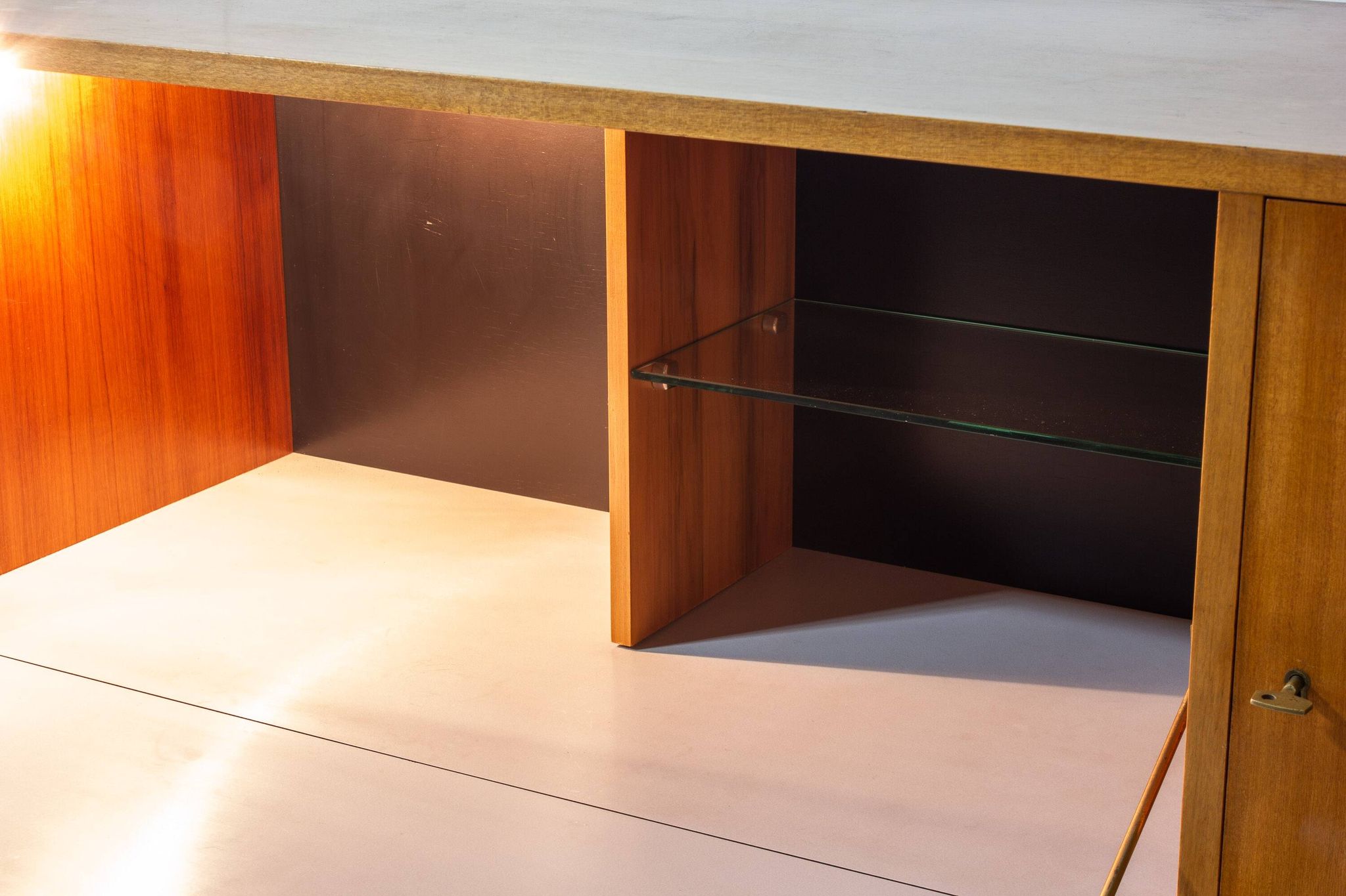 Illuminated mid-century bar cabinet by Jos de Mey, Belgium 1960s
