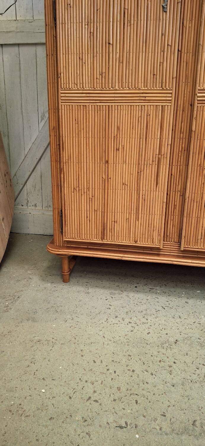 Rattan wardrobe