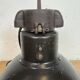 Industrial Bauhaus Black Enamel Pendant Light, 1930s