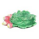Vintage Vallauris ceramic catchall leaf radish handmade France