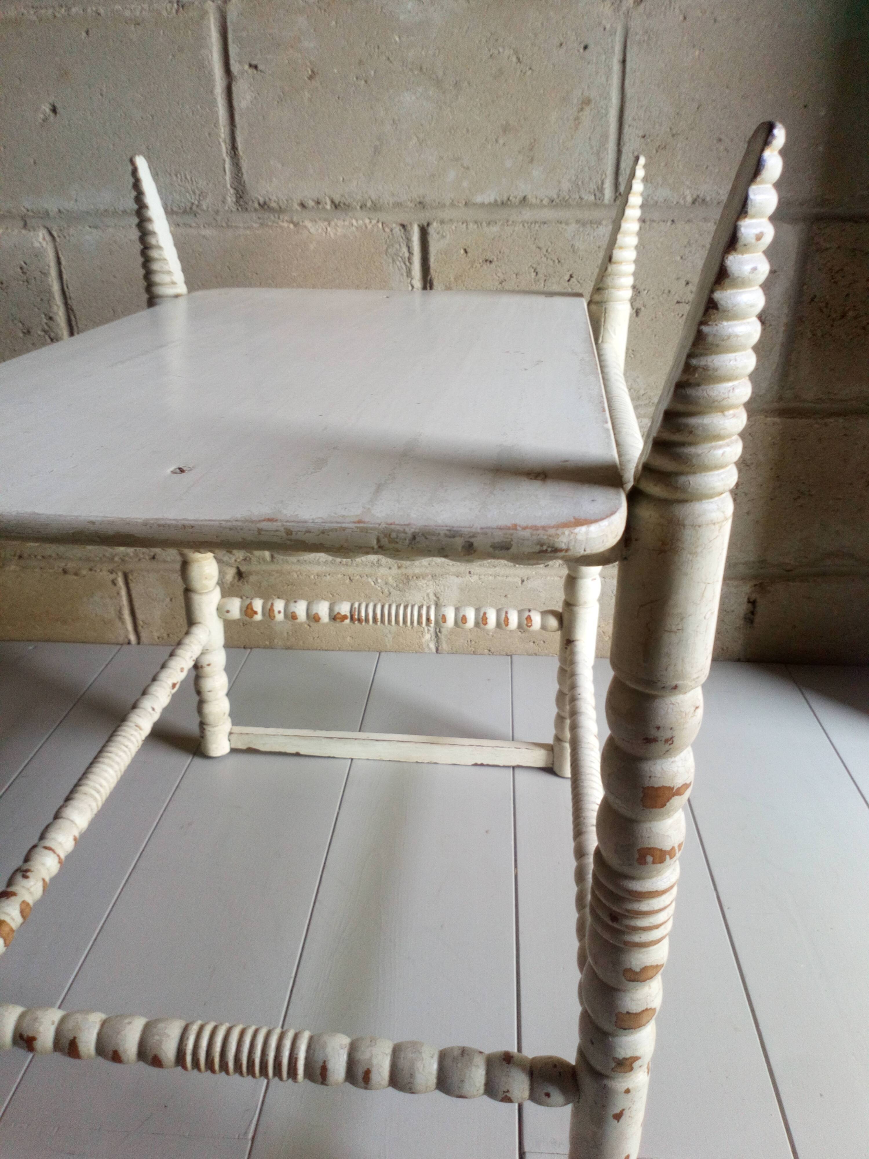 Old wooden sofa-bedside tip turned