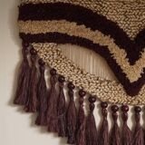 Handmade vintage bohemian jute rug, made in India, late 20th century.