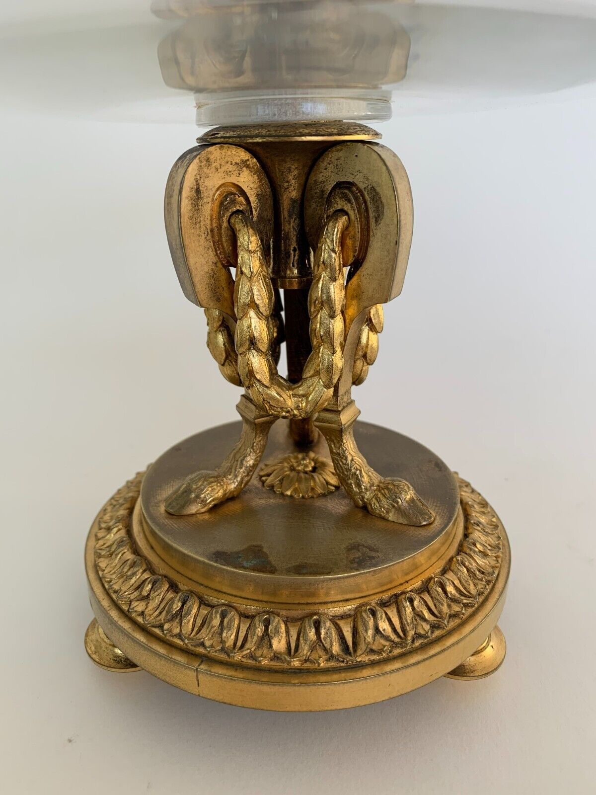 Napoleon iii table cup in bronze and fine nineteenth gilded glass