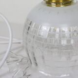 Baladeuse en verre décoré, vintage
