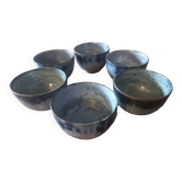 Earthen cider bowls x6