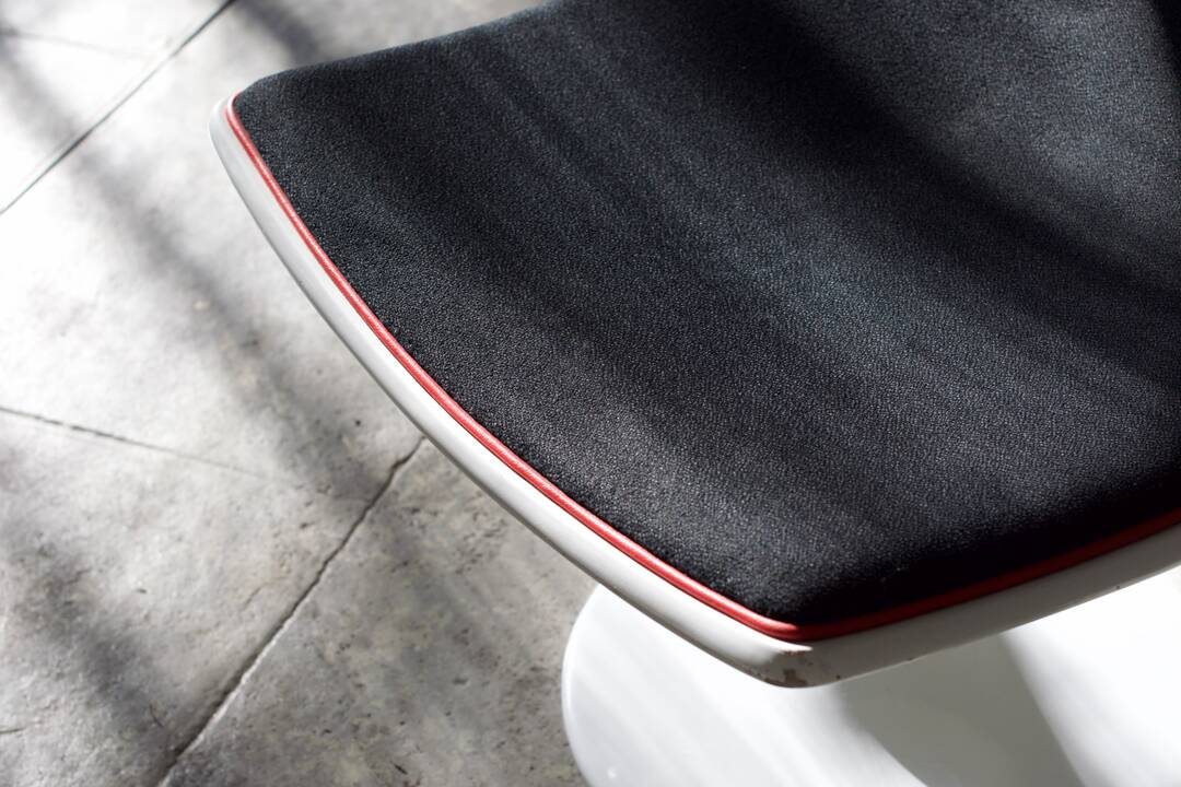 Space Age armchair lacquered fiber and fabrics 1970