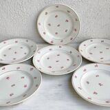 Lot 6 plates dessert porcelain Moulin des Loups
