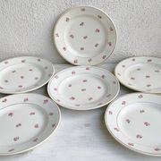 Lot 6 assiettes dessert porcelaine Moulin des Loups