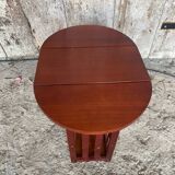 Antique Wooden Nightstand Side Table Folding Shelf Wine Magazine Rack