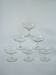 set of 6 engraved crystal champagne glasses 1950 8 X 9.5 cm