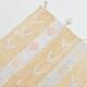 Soft Beige & Mustard Yellow Striped Wool Kilim Rug, 155x396