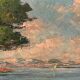 Oil on isorel, mediterranean, marine signed impressionist henri bargin