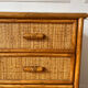 Commode en rotin tressé vintage
