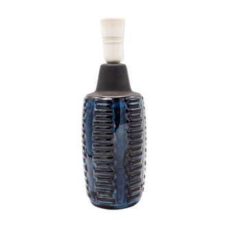 Blue black ceramic model 1034 table lamp base from Søholm, 1960s