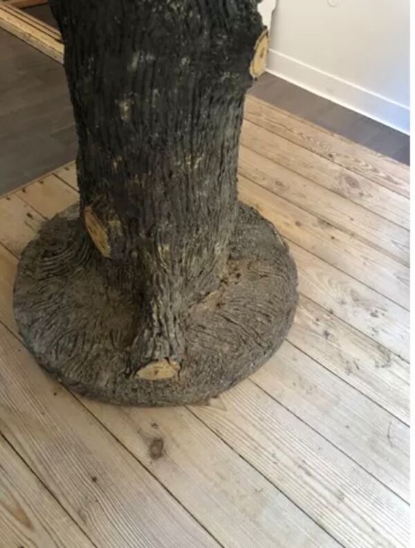 Table de jardin faux bois style Rocaille