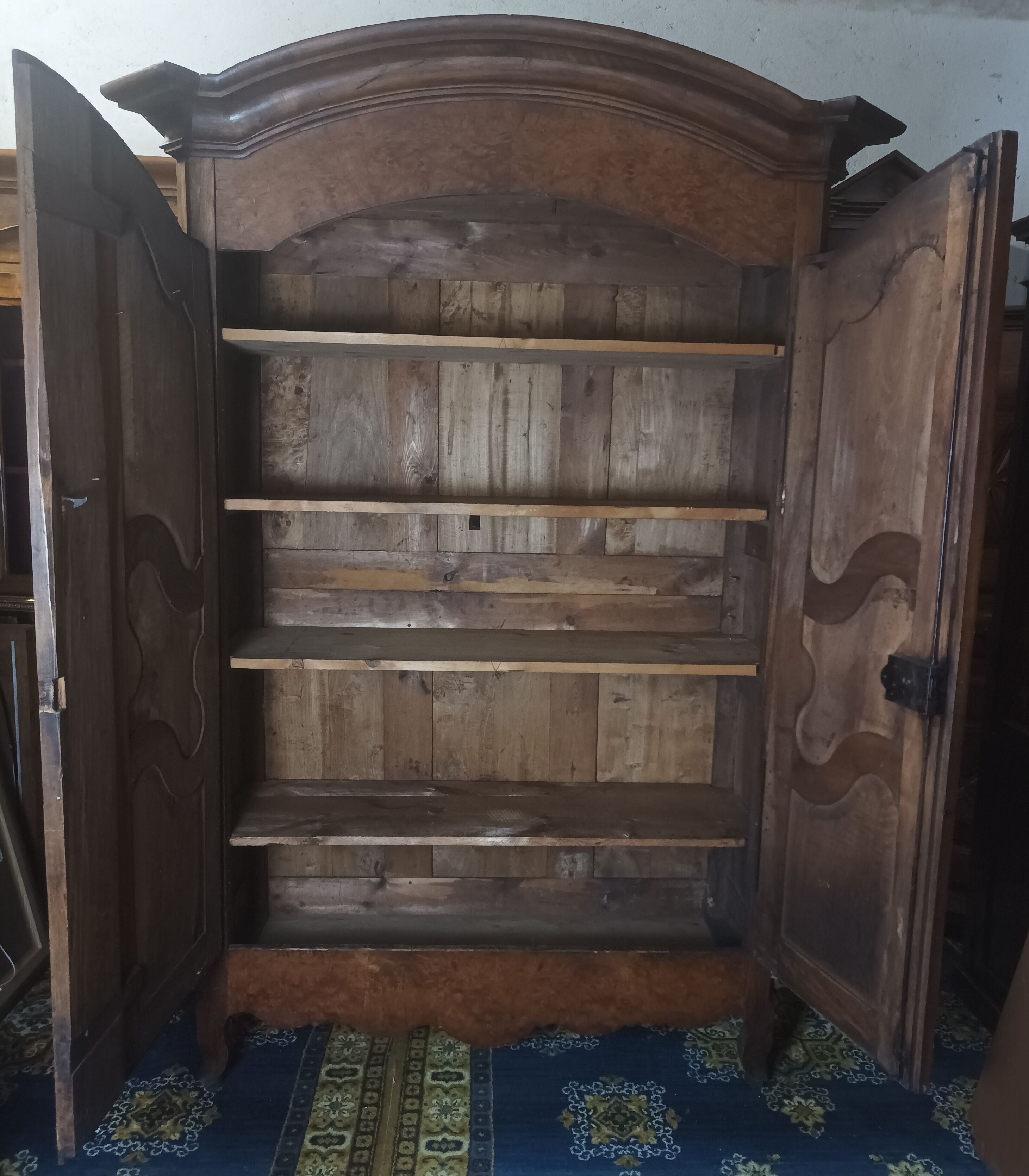 Transition wardrobe in 18th century walnut