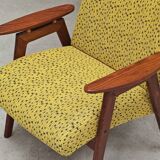 Paire de fauteuils Jaune par Jaroslav Smidek pour Ton (Thonet) Expo 58