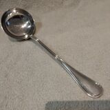 Silver-plated metal soup ladle by Christofle silversmiths, Albi pattern