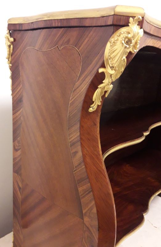 Library shelf, marquetry and gilded bronzes Napoleon III