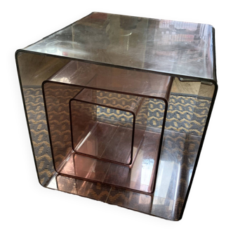 Set of 3 Michel Dumas nesting cube modules (+ free tray)
