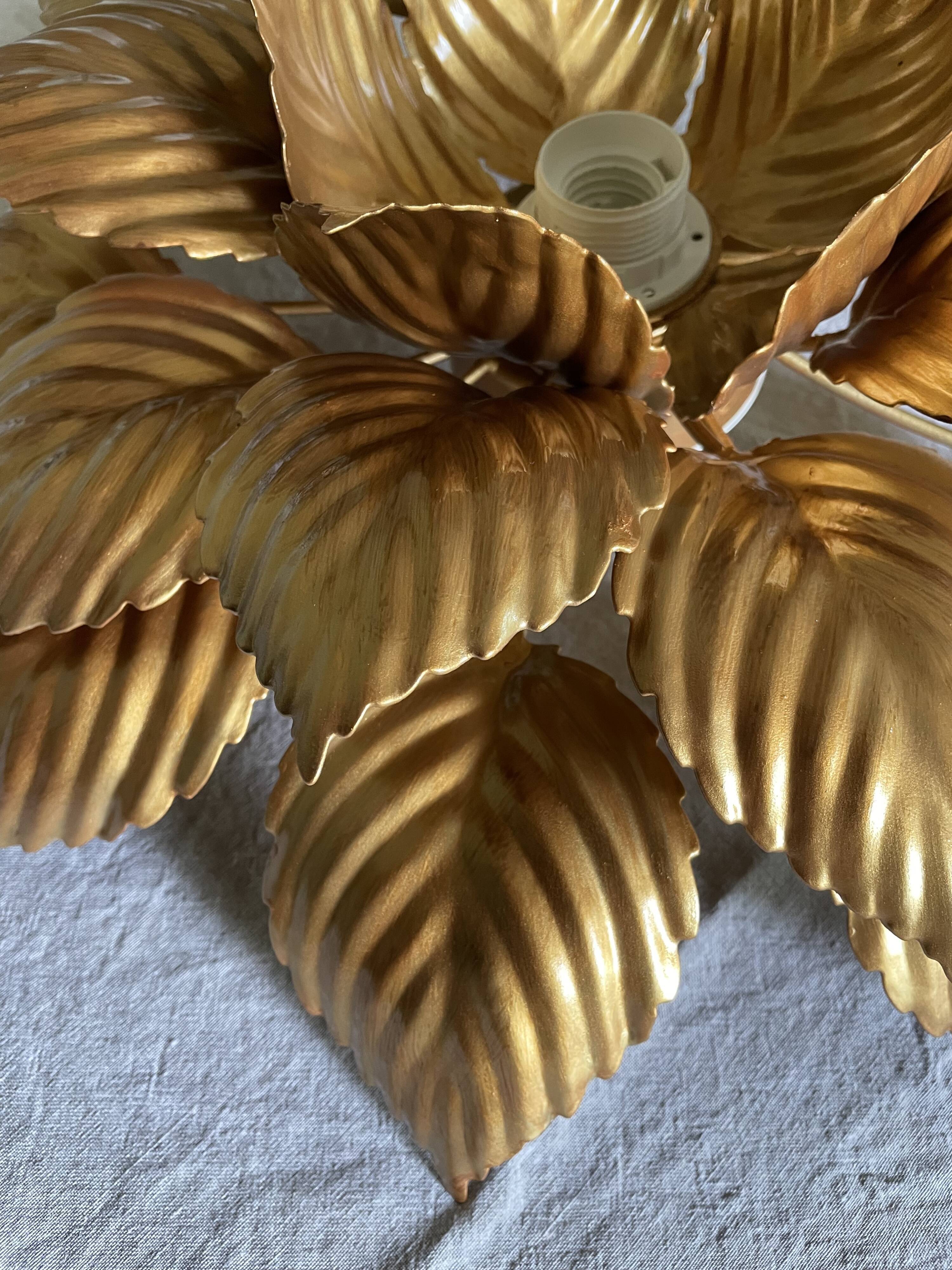Ceiling lamp or golden flower sconce