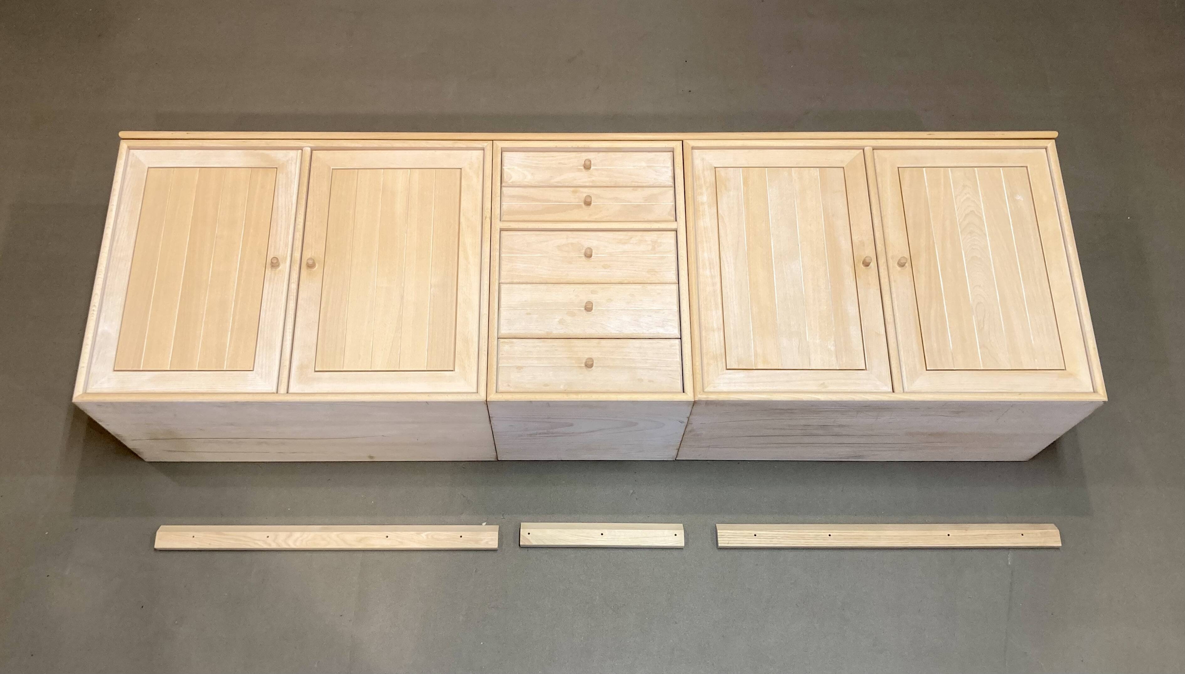 Modular solid beech sideboard "Ditlev Karsten" Scandinavian design.