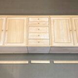 Modular solid beech sideboard "Ditlev Karsten" Scandinavian design.