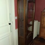 Classic style showcase in varnished wood