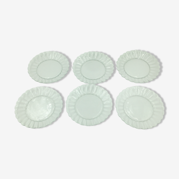 Lot de 6 assiettes à dessert en verre