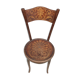 Bistro chair pyroengraved motif 1900 Art Nouveau