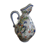 Cider pitcher in Rouen earthenware signed Dieul