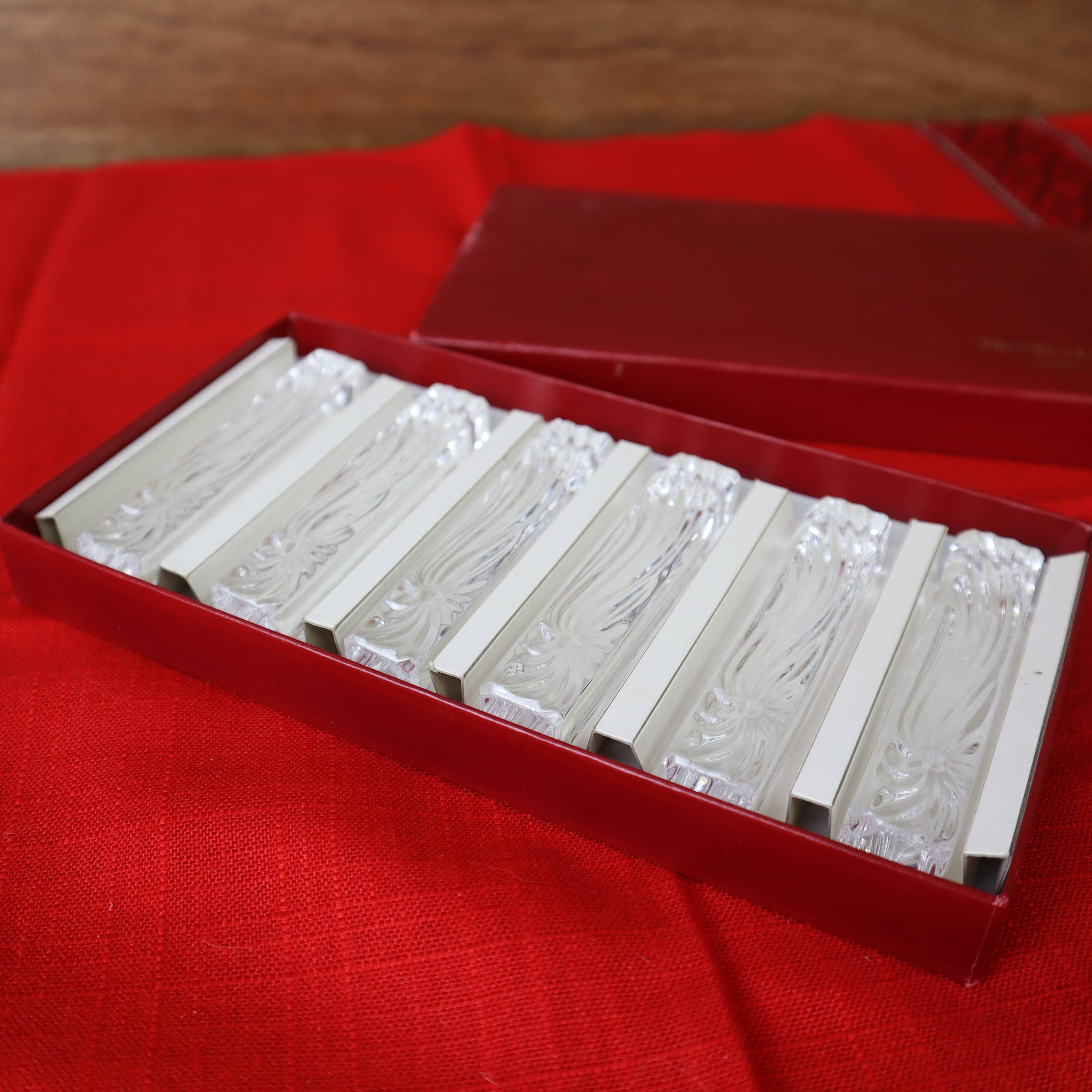 6 knife holders from the vannes le chatel crystal works - france 1765