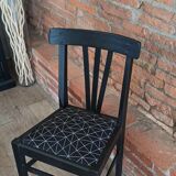 Geometric bistro black chair