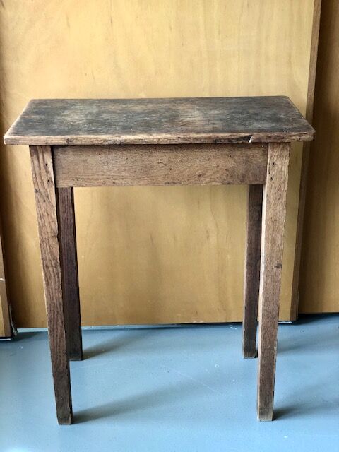 Console table in raw wood