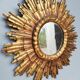 Miroir soleil bois sculpté doré epoque debut XXem