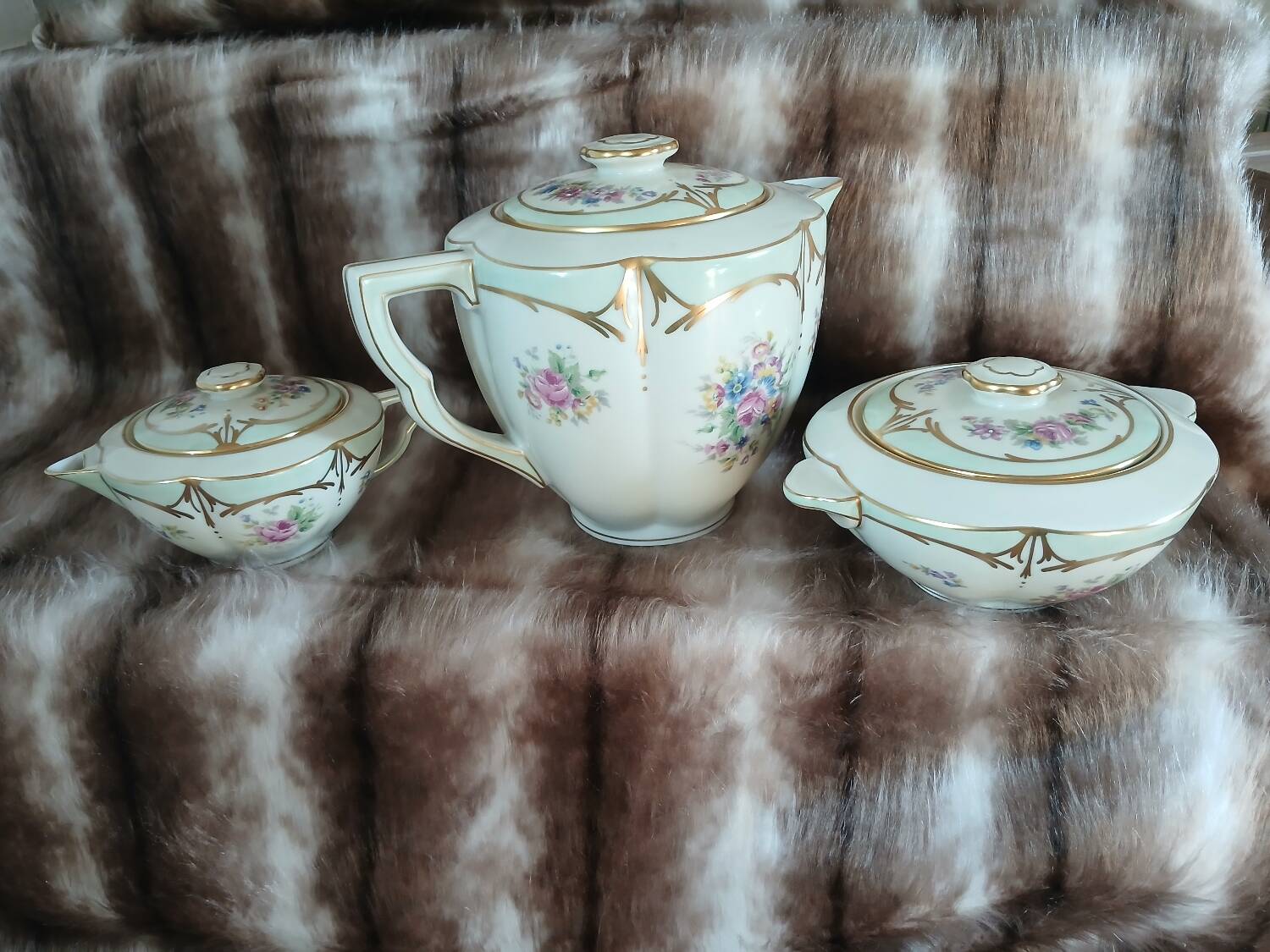 Antique fine porcelain tea set