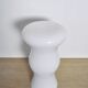 Mouth blown Holmegaard large white glass floor vase by Erik Bagger