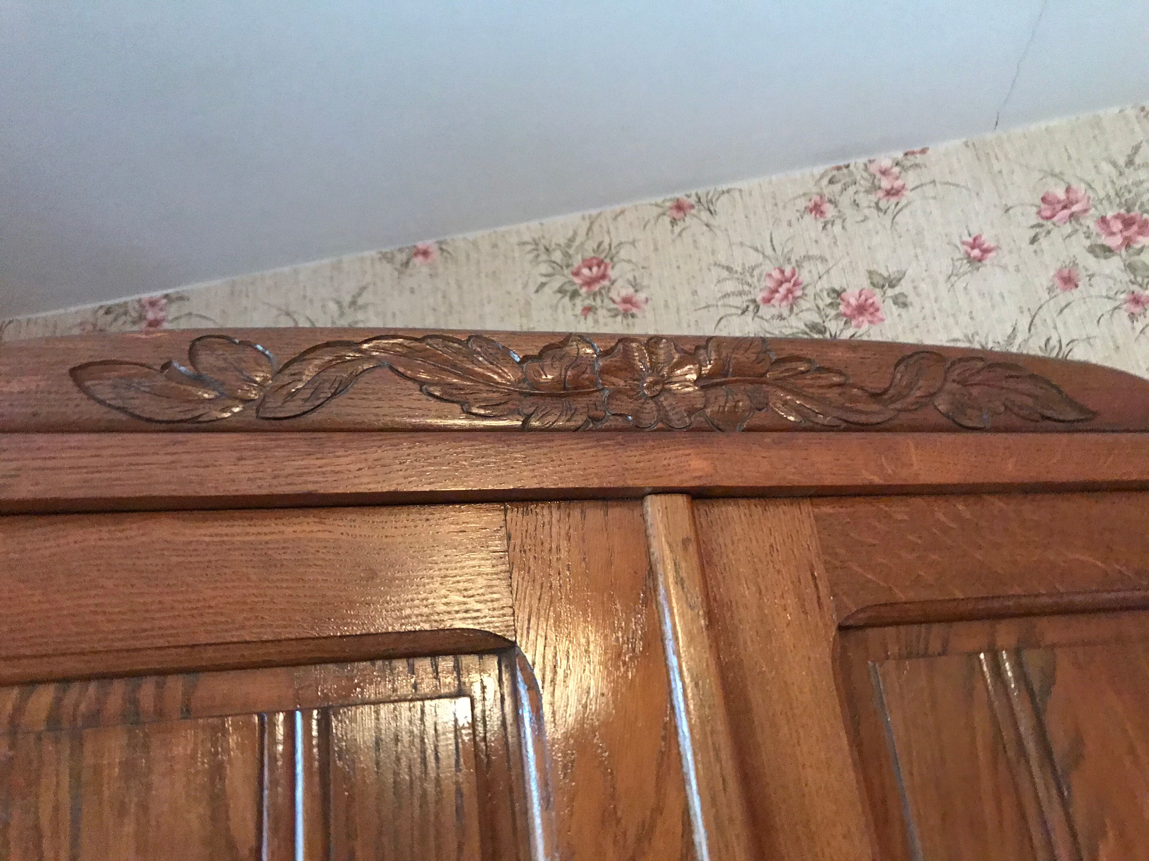 Wardrobe - Solid oak penderie Art Deco era