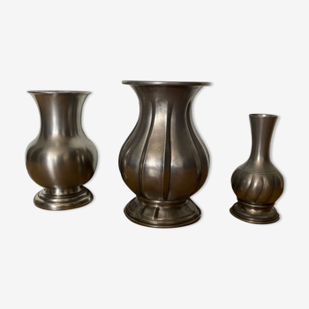 Vases en etain