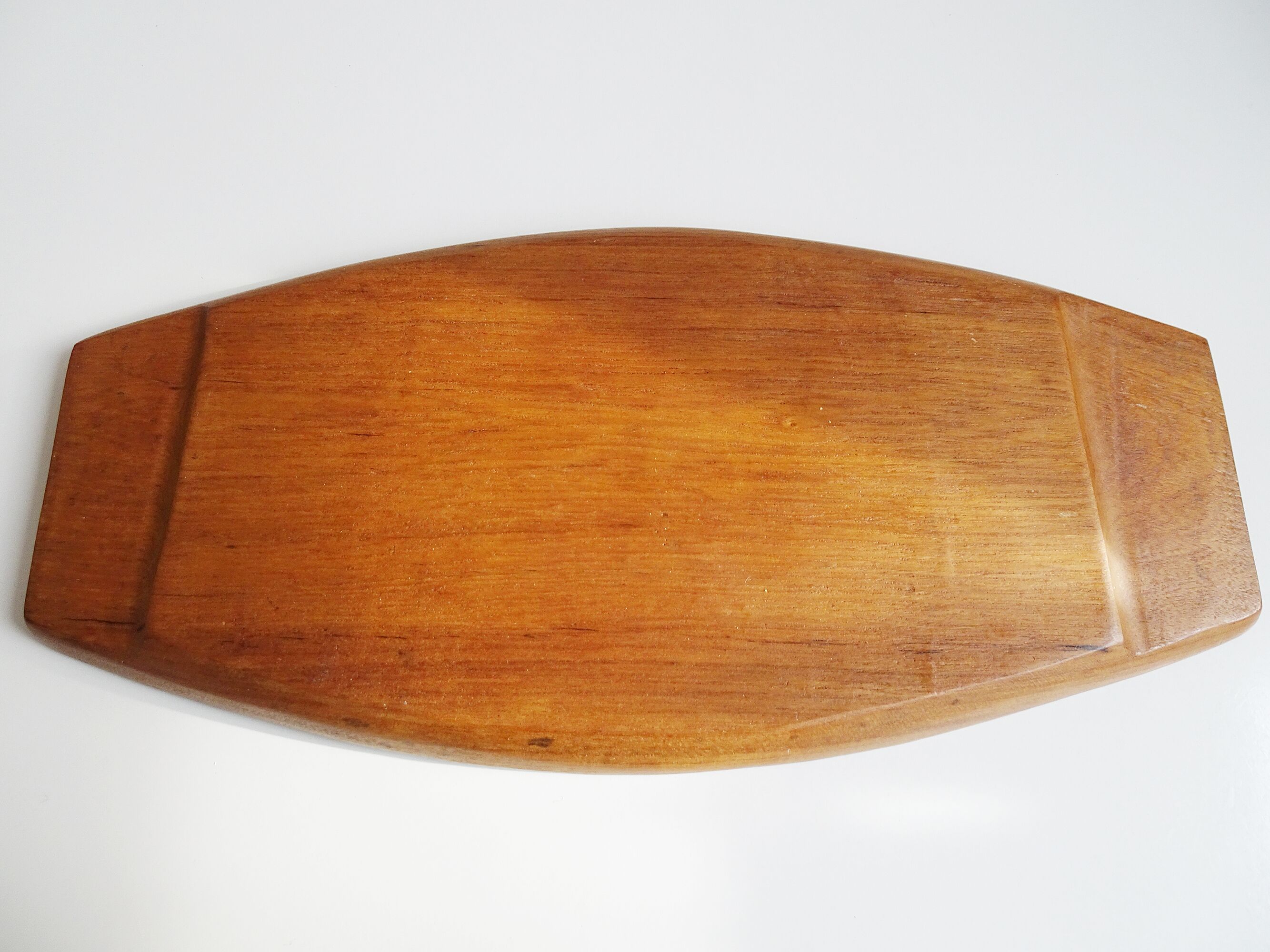 Teak tray hand-carved