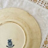 Antique opaque porcelain plates from Gien, Provençal model