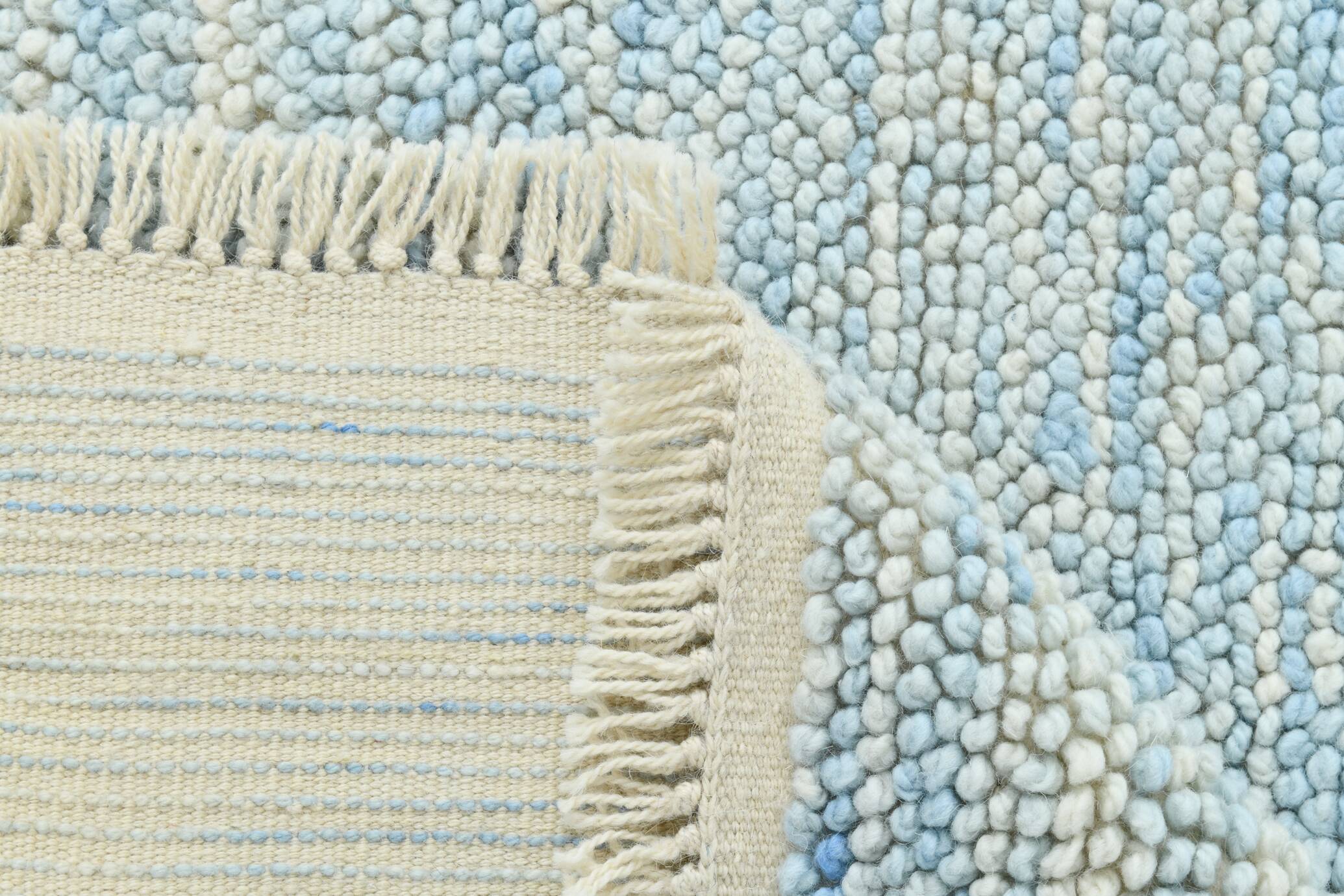 8x11 light blue large oushak rug, 244x344cm